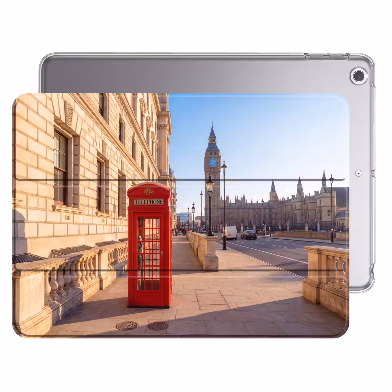 iPad hoes - Telefooncel - Rood - Londen - Stad - Architectuur — 1