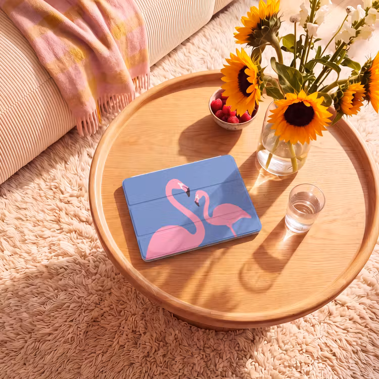 iPad hoes - Vogel - Paar - Dieren - Modern - Roze — 2