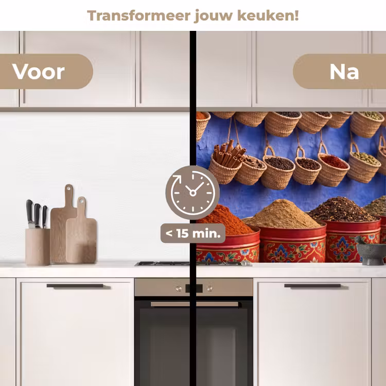 Keuken achterwand - Kruiden - Manden - Markt — 3
