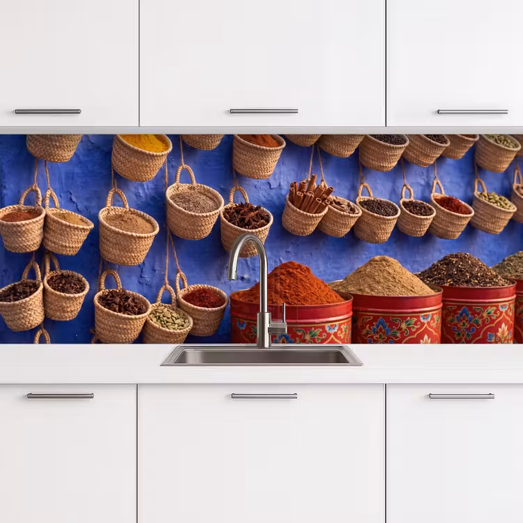 Keuken achterwand - Kruiden - Manden - Markt — 4