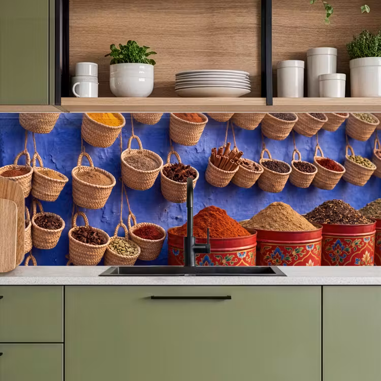 Keuken achterwand - Kruiden - Manden - Markt — 8