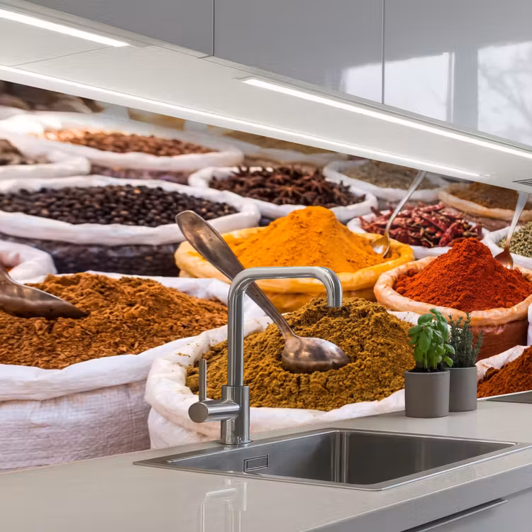 Keuken achterwand - Kruiden - Markt - Eten — 2