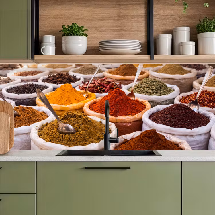 Keuken achterwand - Kruiden - Markt - Eten — 8