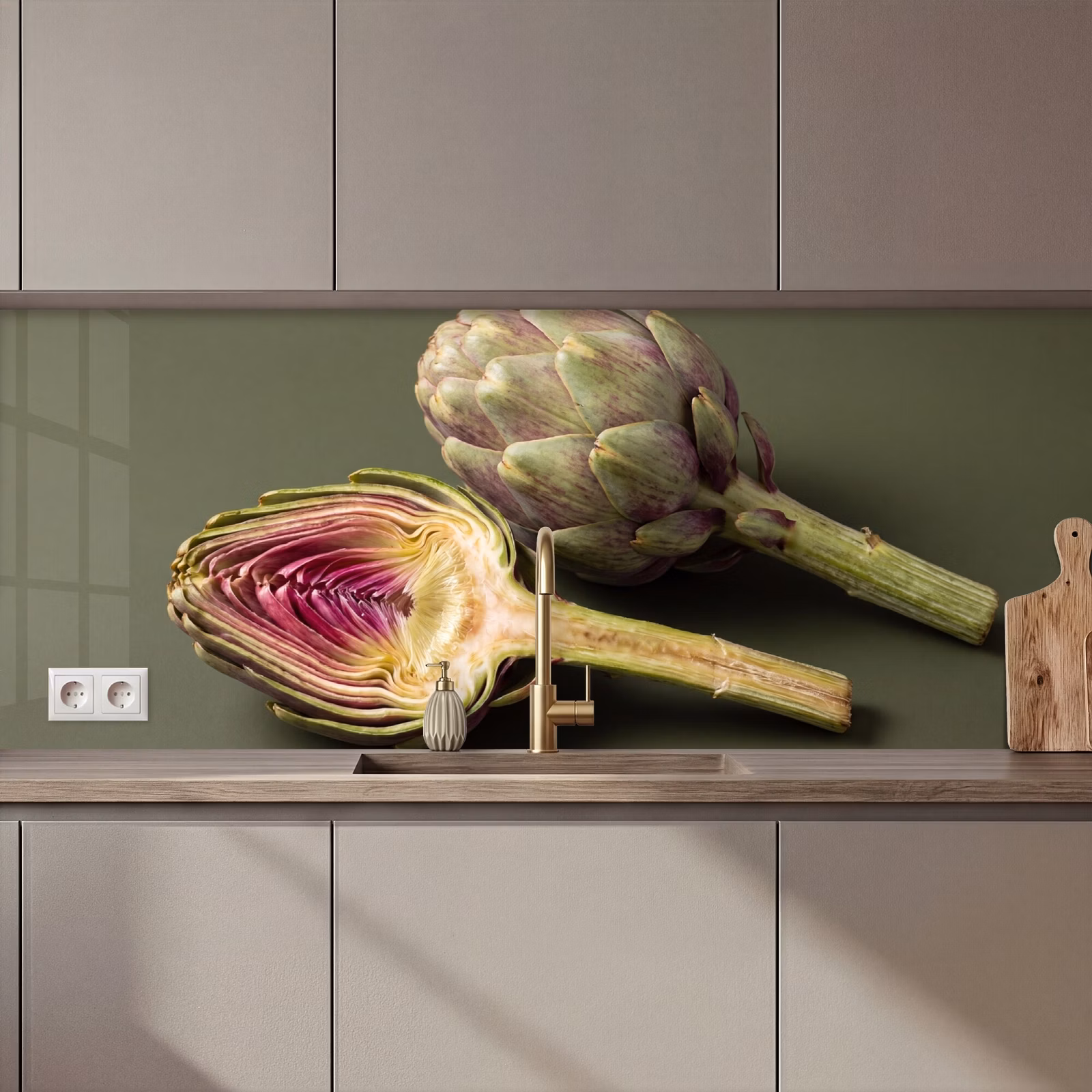 Keuken achterwand - Artisjok - Paars - Voedsel — 1