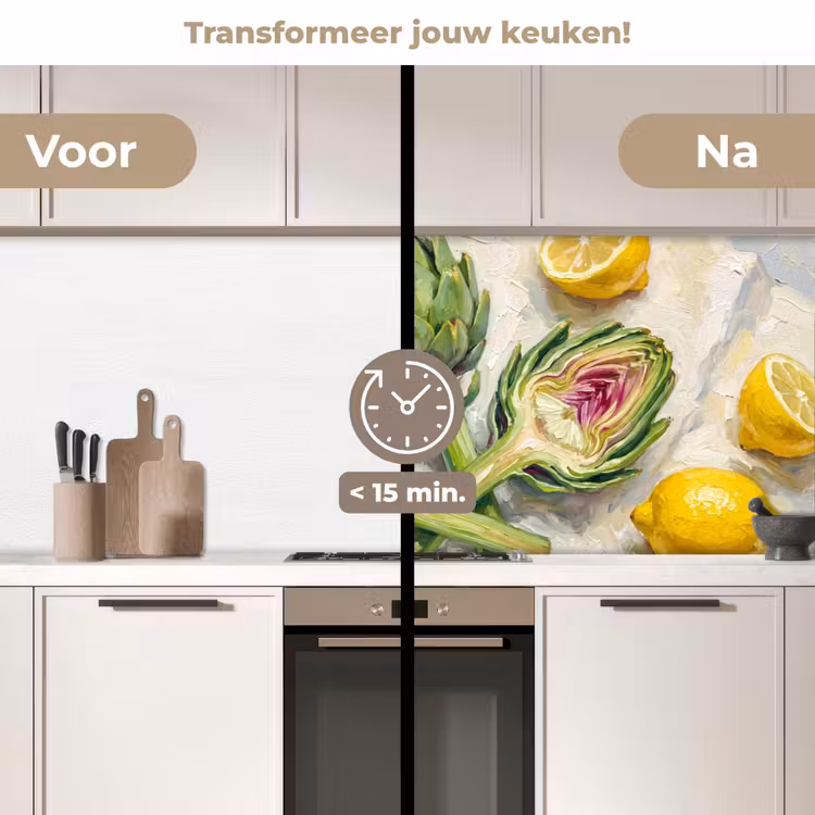 Keuken achterwand - Artisjok - Citroen - Eten — 3