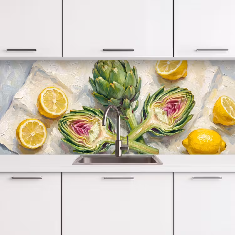 Keuken achterwand - Artisjok - Citroen - Eten — 4