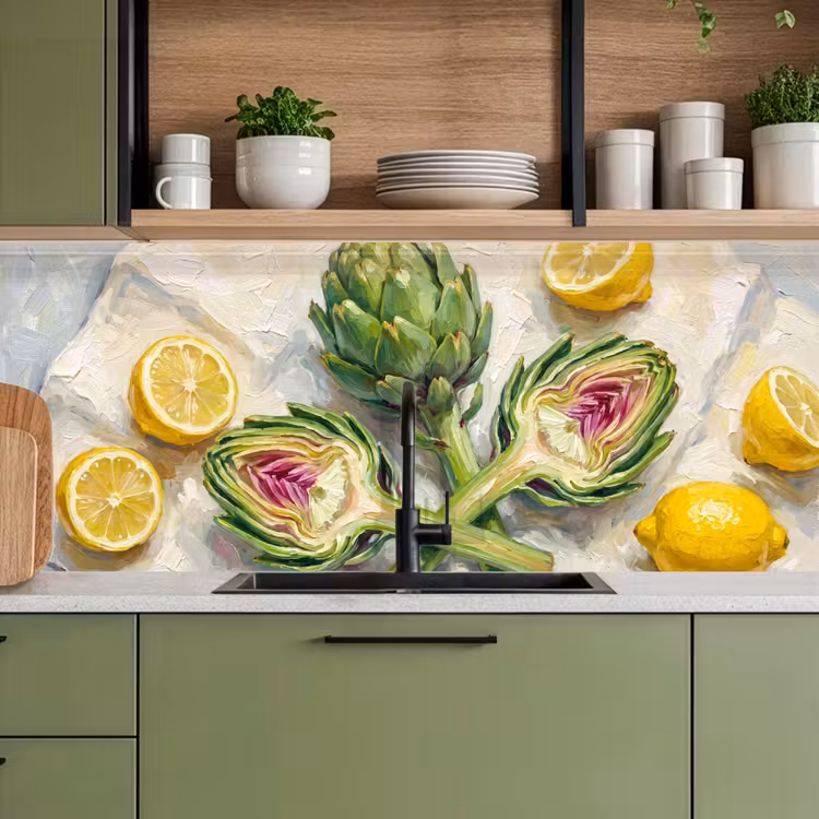 Keuken achterwand - Artisjok - Citroen - Eten — 8