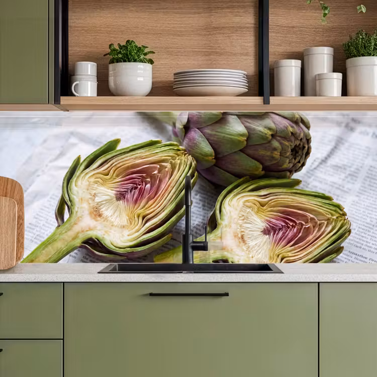 Keuken achterwand - Artisjok - Doorgesneden - Eten — 8