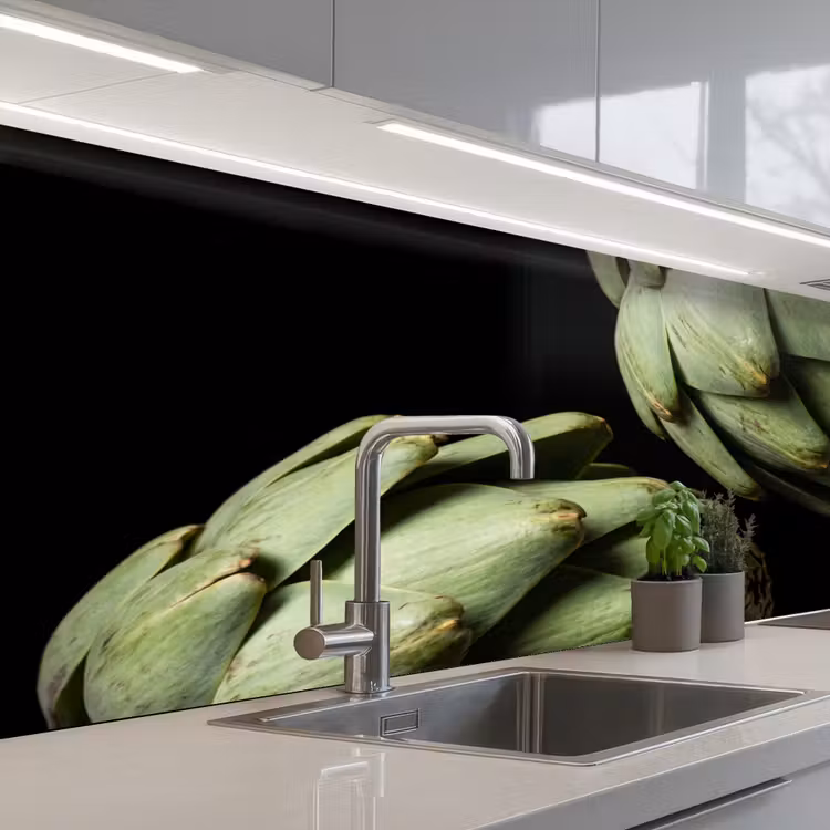 Keuken achterwand - Artisjok - Groen - Eten — 2