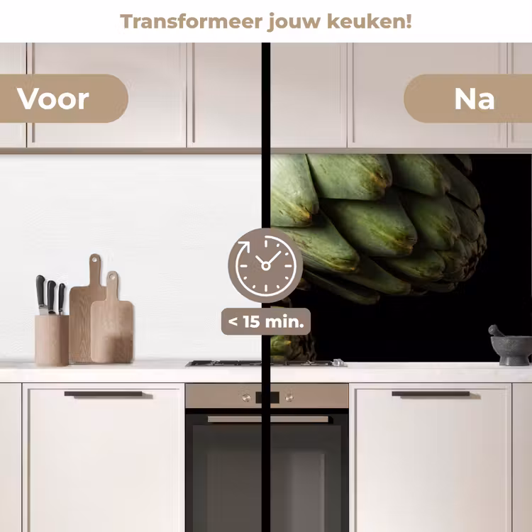 Keuken achterwand - Artisjok - Groen - Eten — 3