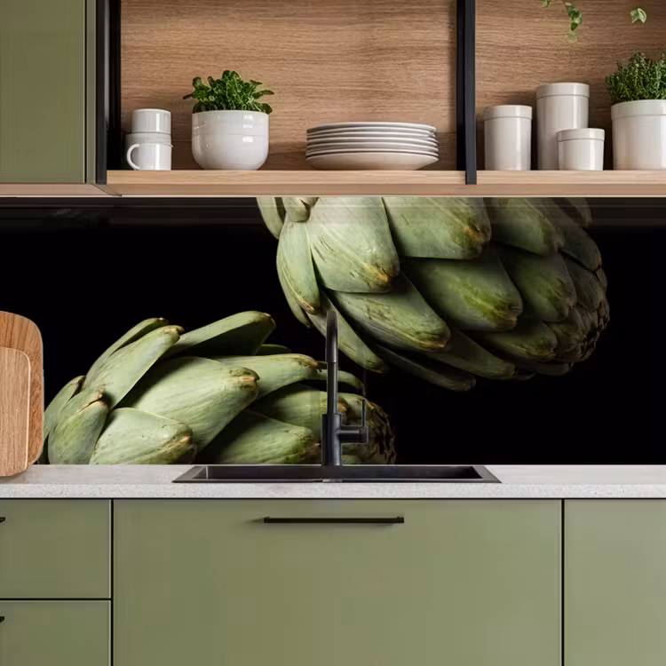 Keuken achterwand - Artisjok - Groen - Eten — 8