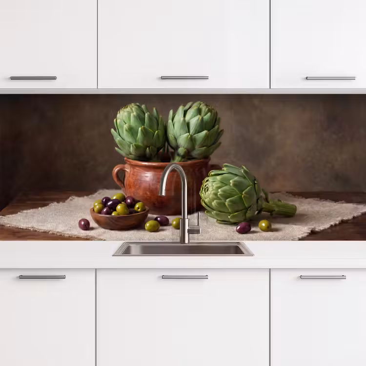 Keuken achterwand - Artisjokken - Olijven - Eten — 4