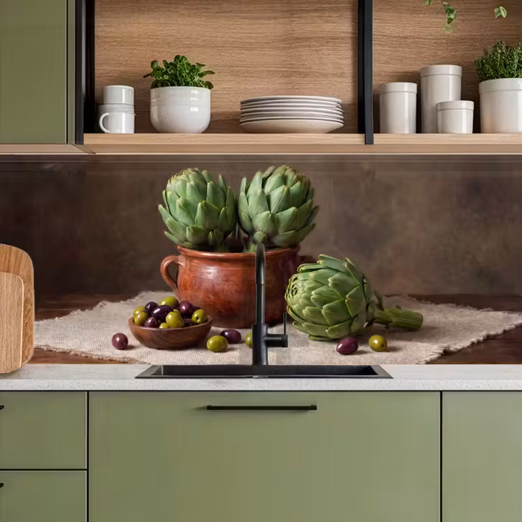 Keuken achterwand - Artisjokken - Olijven - Eten — 8