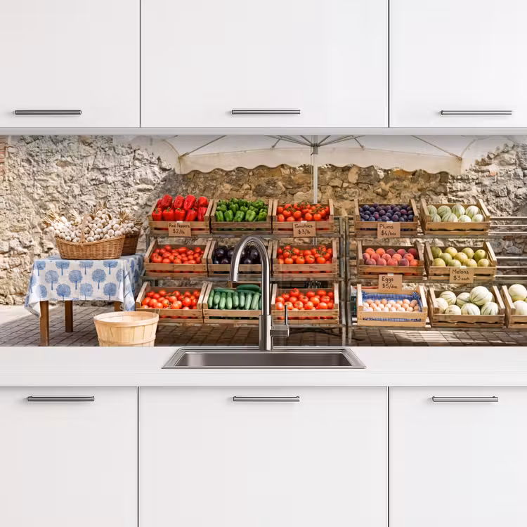 Keuken achterwand - Eten - Markt - Vers — 4