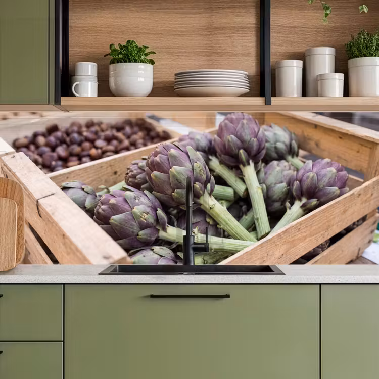 Keuken achterwand - Groenten - Markt - Vers — 8