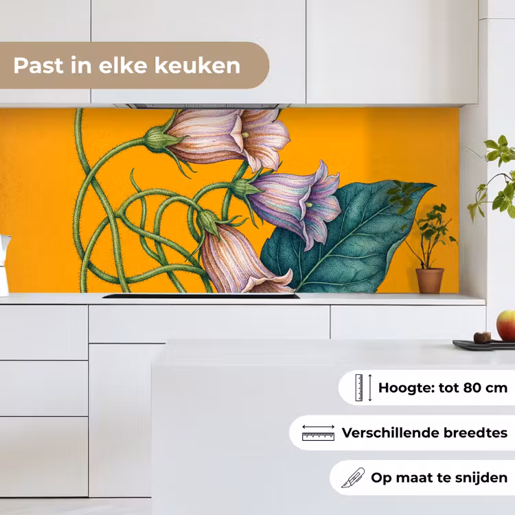 Keuken achterwand - Bloemen - Botanisch - Geel — 7
