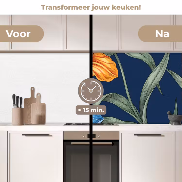 Keuken achterwand - Bloemen - Botanisch - Patroon — 3
