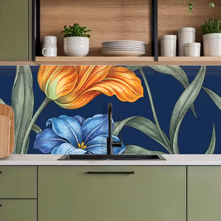 Keuken achterwand - Bloemen - Botanisch - Patroon — 8