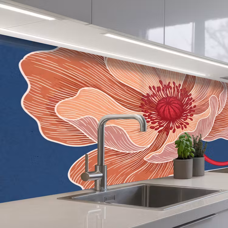Keuken achterwand - Bloemen - Modern - Abstract — 2