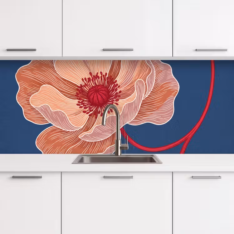 Keuken achterwand - Bloemen - Modern - Abstract — 4