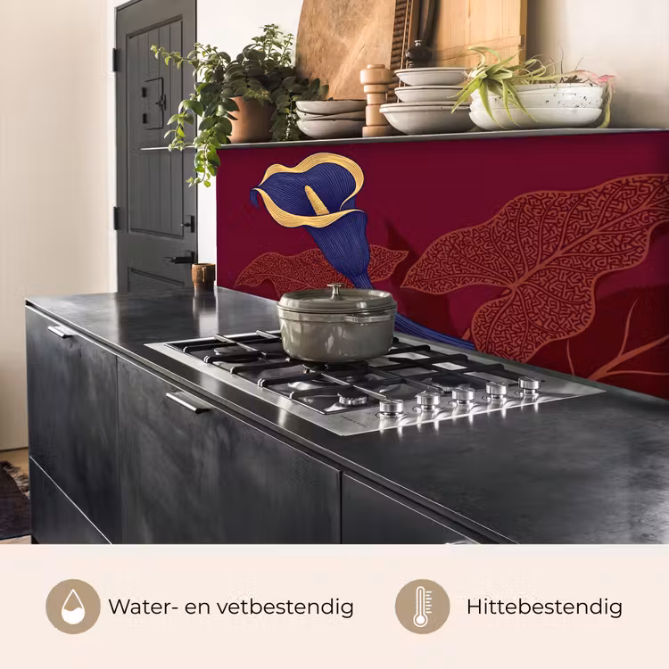 Keuken achterwand - Bloemen - Modern - Paars — 5