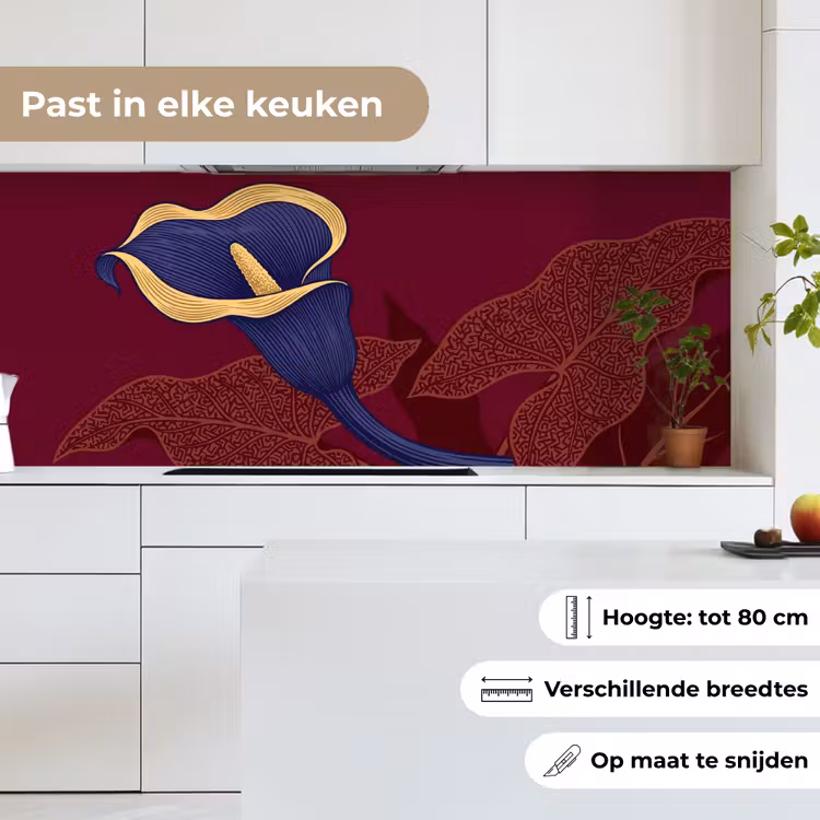 Keuken achterwand - Bloemen - Modern - Paars — 7