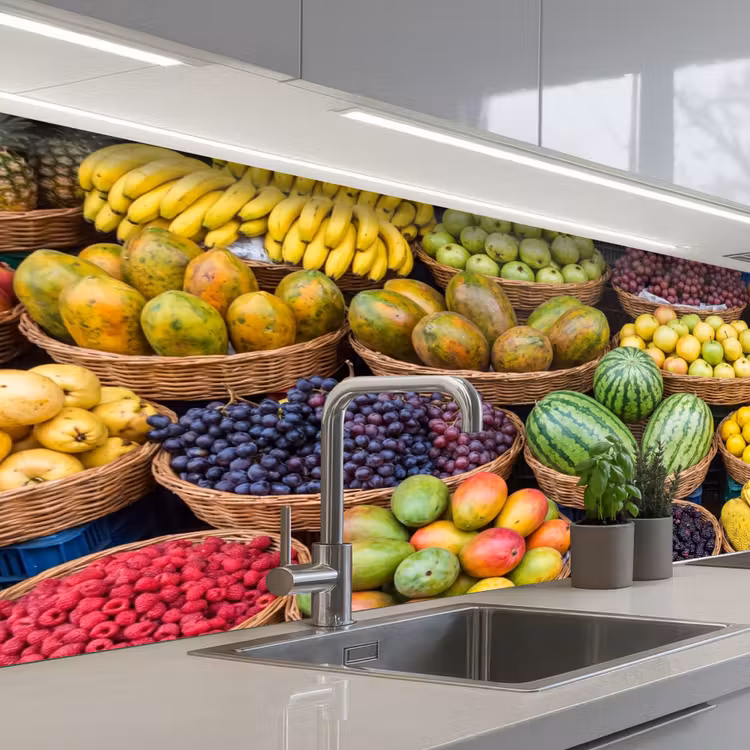 Keuken achterwand - Fruit - Markt - Kleurrijk — 2