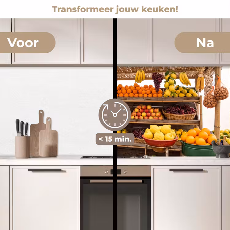 Keuken achterwand - Marktkraam - Fruit - Vers — 3