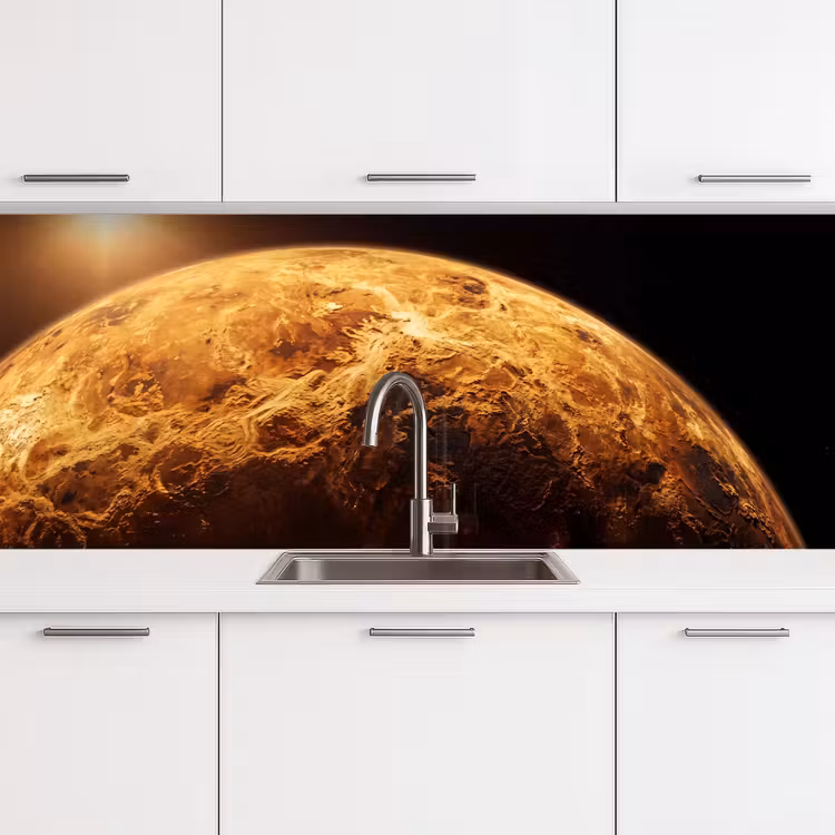 Keuken achterwand - Planeet - Ruimte - Oranje — 4