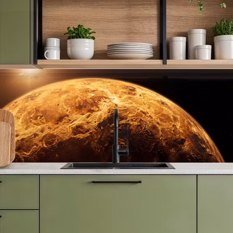 Keuken achterwand - Planeet - Ruimte - Oranje — 8