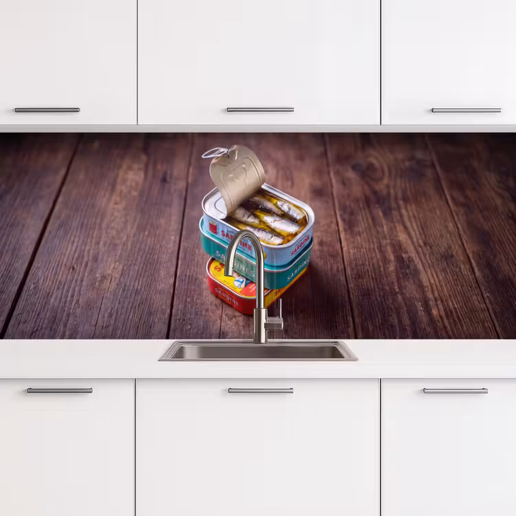 Keuken achterwand - Vis - Blikjes - Keuken — 4