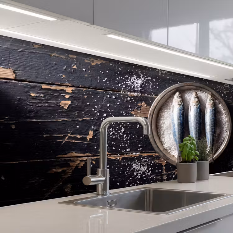 Keuken achterwand - Vis - Zout - Eten — 2