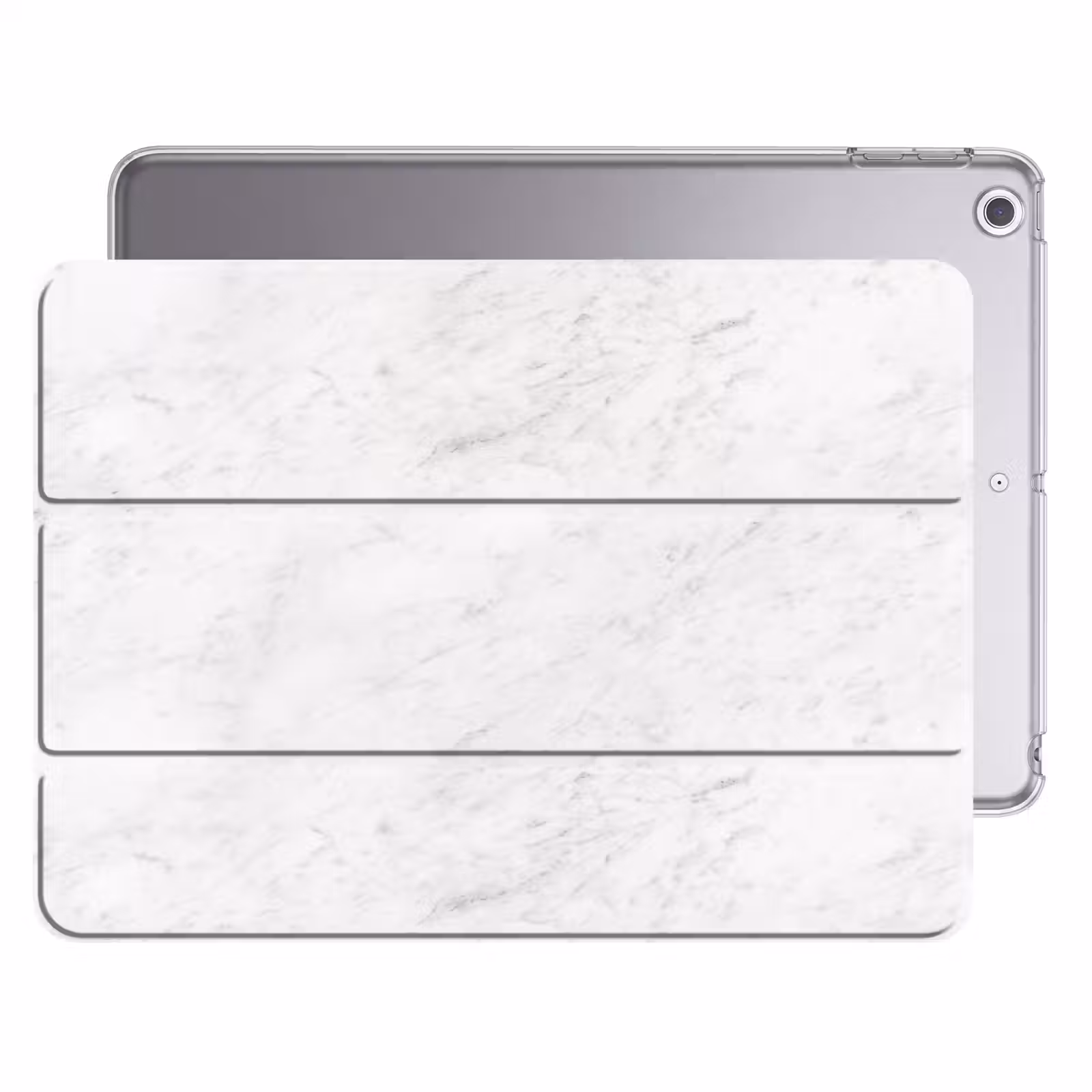 iPad hoes - Wit - Marmer - Grijze aders — 1