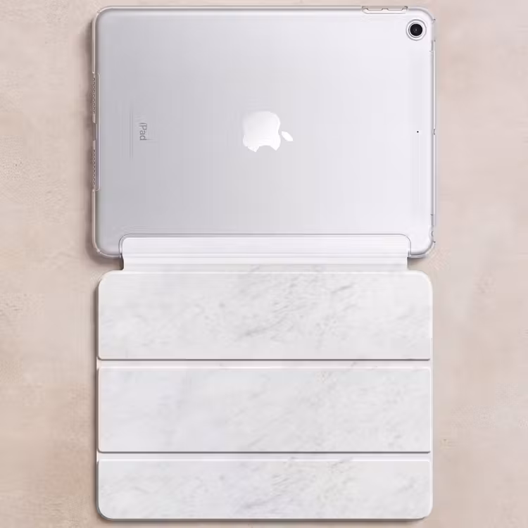 iPad hoes - Wit - Marmer - Grijze aders — 6