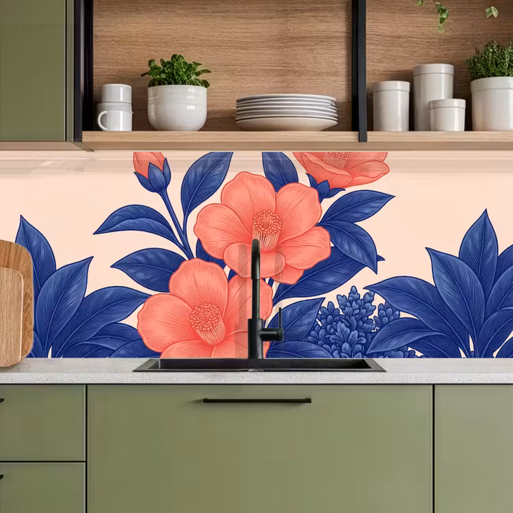 Keuken achterwand - Bloemen - Bladeren - Botanisch — 8