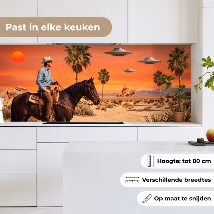 Keuken achterwand - Cowboy - Paard - Woestijn — 7