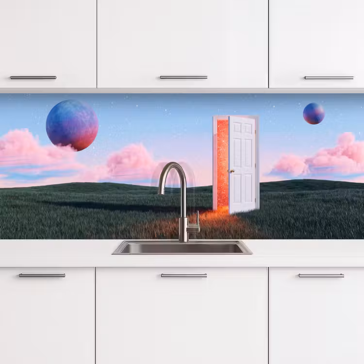 Keuken achterwand - Deur - Fantasie - Ruimte — 4
