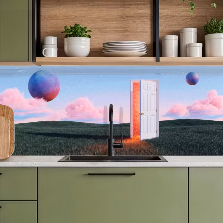 Keuken achterwand - Deur - Fantasie - Ruimte — 8