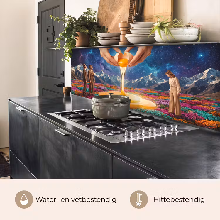 Keuken achterwand - Handen - Ei - Surrealisme — 5