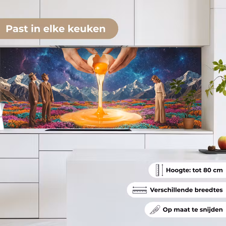Keuken achterwand - Handen - Ei - Surrealisme — 7