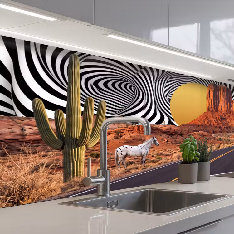 Keuken achterwand - Paard - Woestijn - Natuur — 2