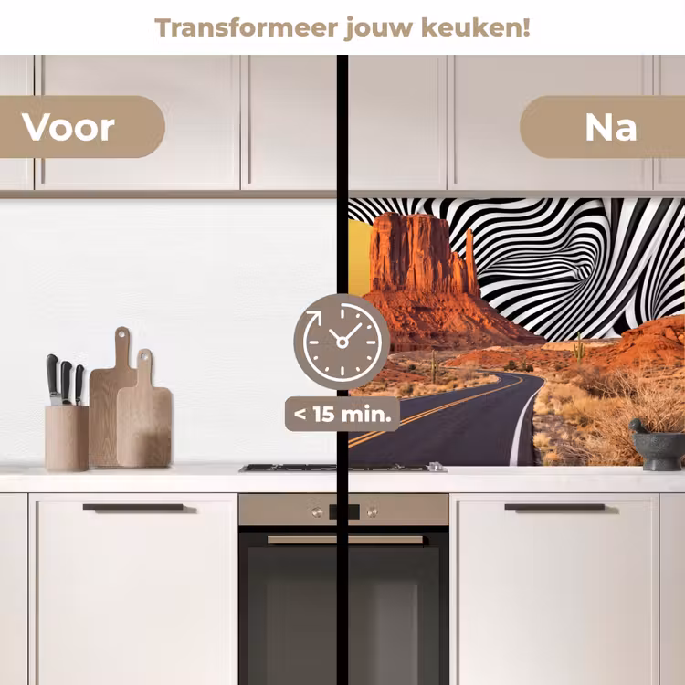 Keuken achterwand - Paard - Woestijn - Natuur — 3