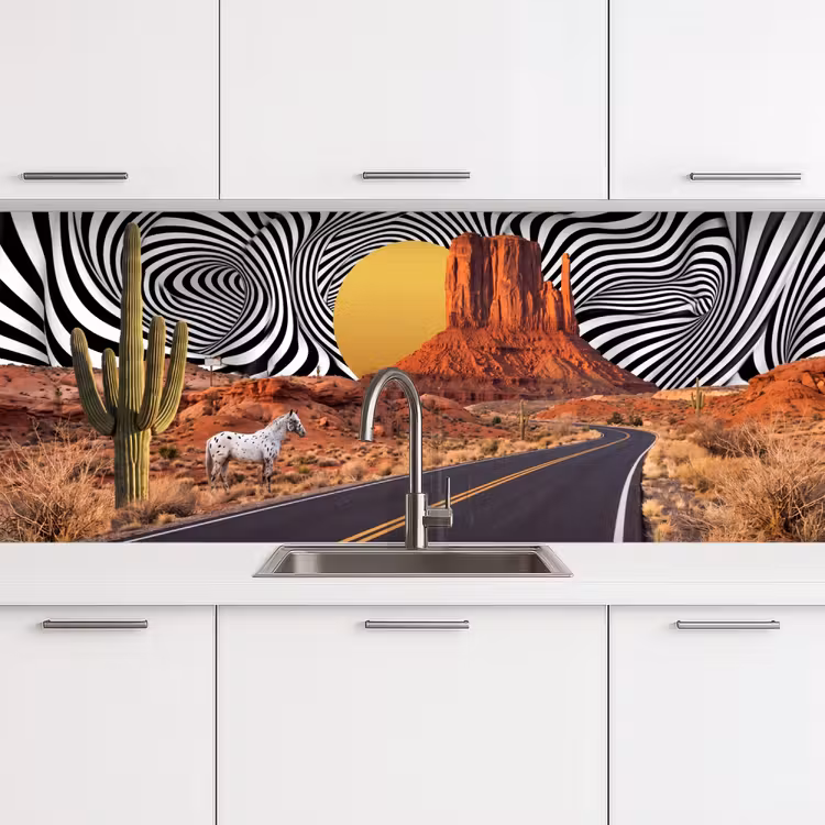 Keuken achterwand - Paard - Woestijn - Natuur — 4