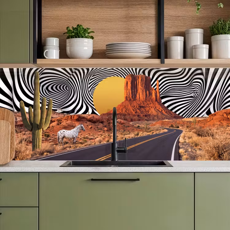 Keuken achterwand - Paard - Woestijn - Natuur — 8