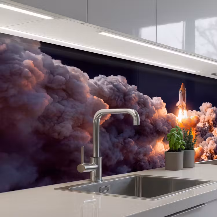 Keuken achterwand - Ruimtevaartuig - Lancering - Sterren — 2