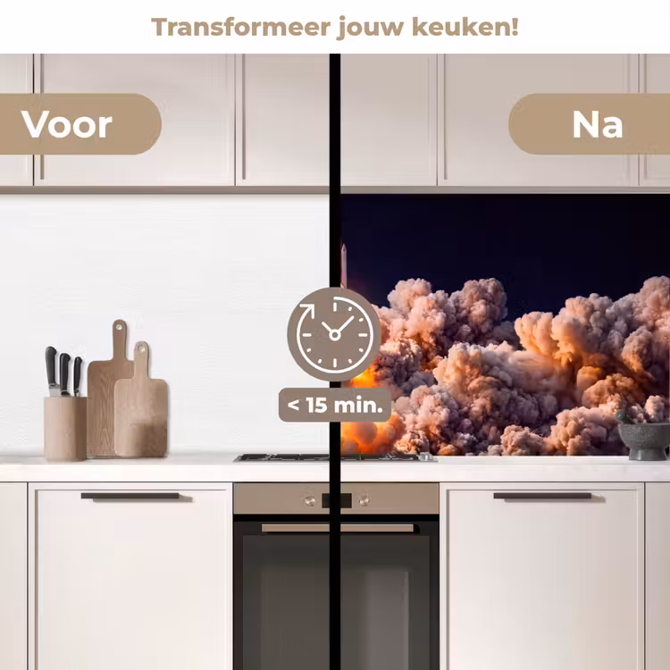 Keuken achterwand - Ruimtevaartuig - Lancering - Sterren — 3