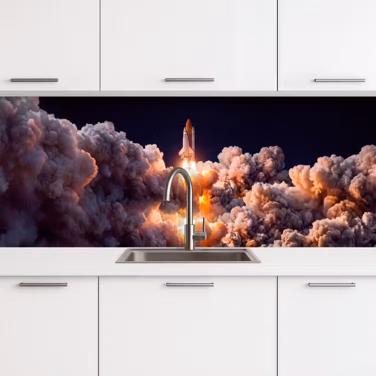 Keuken achterwand - Ruimtevaartuig - Lancering - Sterren — 4