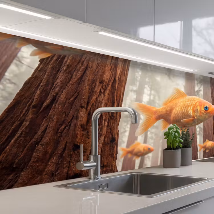 Keuken achterwand - Vis - Bos - Fantasie — 2