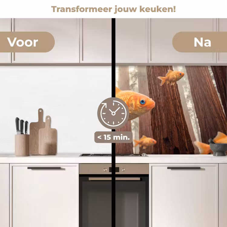 Keuken achterwand - Vis - Bos - Fantasie — 3
