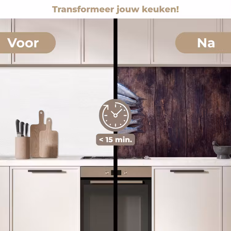 Keuken achterwand - Vis - Hout - Eten — 3